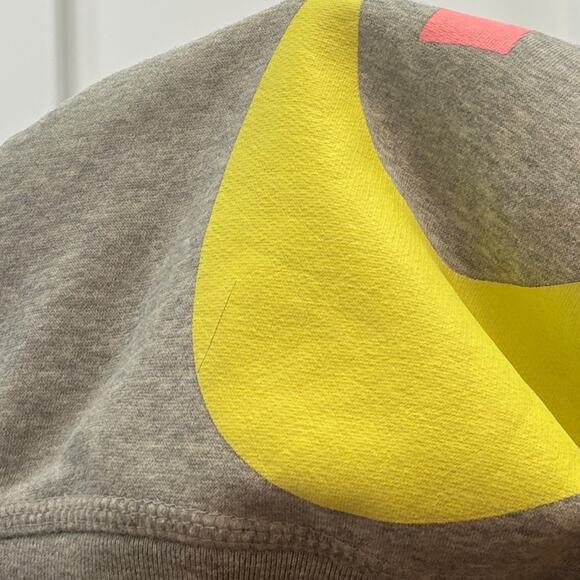 Nike Heather Gray‎ Hoodie Women’s Medium Pullover Sweatshirt Logo Flaws - Picture 6 of 8